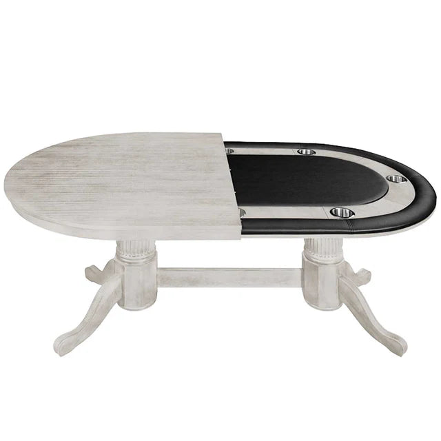 84" TEXAS HOLD'EM POKER TABLE WITH DINING TOP2749