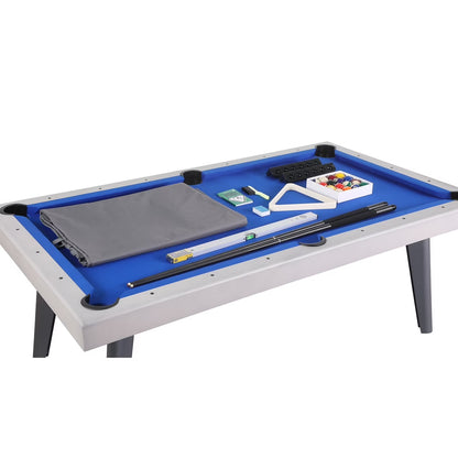 Santorini 7’ Outdoor Slate Pool Table with Dining Top and Ping Pong