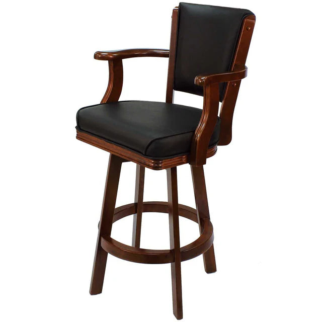 SWIVEL BAR STOOL WITH ARM RESTS